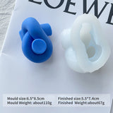 HULIANFU U Shape Scented Candle Mold Food Grade Silicone Mold DIY 3D Aromatherapy Candle Mould  Candle Making Supplies Home Wedding Decor