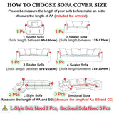 HULIANFU Thick Elastic Sofa Cover Slipcover for Living Room Stretch Polar Fleece Armchair Cover 1/2/3/4 Seater L Shape Corner Sofa Covers