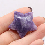 HULIANFU Natural Stone Amethyst Powder Crystal Star Shape Mineral Specimen Gemstone Agate Fish Tank Jewelry Home Decoration Ornaments
