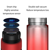 HULIANFU smart digital water bottle keeps cold and heat thermal bottle Stainless Steel Thermos for baby children kids terms