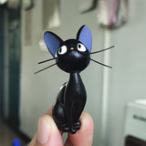 HULIANFU Lovely Cartoon Big Black Cat White Cat Model Figurines Decoration Desk Decor DIY Crafts Garden Home Office Ornament Miniatures