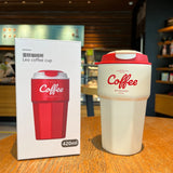 HULIANFU New Fashion 420ml/620ml Double Stainless Steel Coffee Mug Wtih Rope Portable Car Thermos Mug Vacuum Flask Travel Tumbler
