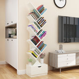 HULIANFU Vertical Bookshelf Creative Art Net Red Floor Ins Wind Group Device Three-dimensional Shelf Simple Small Combination