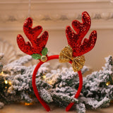 HULIANFU 2023 Christmas Headbands Santa Tree Elk Antlers Headband Kids Adult Headwear Reindeer Ornaments Christmas Decor Party Cosplay Gifts
