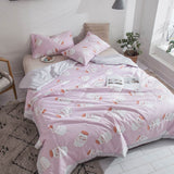 HULIANFU Svetanya Print Thin Quilt Soft Throws Blanket (no Pillowcase)
