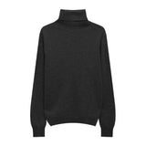 Hulianfu Winter High Quality Wwomen's Wool Sweater Solid Color High-neck Pullover Long-sleeved Knit Top