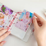 HULIANFU Transparent 3 Inch Photo Album 20 Pockets INS Cartoon Polaroid Album Collection Book Kpop Photocard Holder Hand Account Book