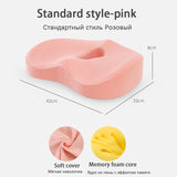 HULIANFU Memory Foam Lumbar Cushion Orthopedic Pillow Office Chair Cushion Support Waist Back Pillow Sets Car Seat Cushion Hips Massager
