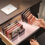 HULIANFU Makeup Blush Organizer Storage for Cosmetics Desktop Makeup Organizer 7-compartment Plastic Eye Shadow Storage Box Organizer