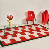 HULIANFU Retro Living Room Coffee Table Carpet Checkerboard Modern Light Luxury Bedroom Bedside Rugs Home Plush Cloakroom Decorative Rug