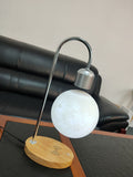 HULIANFU Levitating Moon Magnetic Levitation Lamp LED Night Lights for Bedrooms Decor with Wireless Charging Base Wood Novelty Items