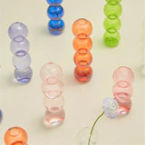 HULIANFU Nordic Creative Glass Bubble Vase Flower Arrangement Spherical Art Flower Ornaments Vases Decoration Home Birthday Gift