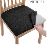 HULIANFU Removable Dining Chair Seat Cover Jacquard Dining Chair Covers Stretch Seat Cushion Slipcover for Dining Room Kitchen Chairs