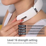 HULIANFU Massage Pillow Smart Electric Neck and Shoulder Pulse Massager Wireless Heat Cervical Vertebra Pain Relief Massage Machine