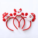 HULIANFU 2023 Christmas Headband with Flashlight Christmas Decorations Gifts Hair Clips Antler Headbands New Year Decoration Santa Headband