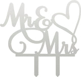HULIANFU MR&amp;MRS Acrylic Wedding &amp; Engagement Cake Topper Lover Valentine  Day Baking Decoration You&amp;me Anniversary Cake Party Favors