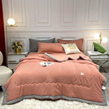 HULIANFU NEW Blanket Soft Premium Cotton Quilt Blanket Queen King Size Air Conditioning Quilt