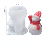 HULIANFU Large Christmas Scented Silicone Candle Mold DIY New Santa Christmas Tree Gypsum Handmade Soap cake chocolate Molds Resin making