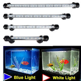 HULIANFU Waterproof LED Aquarium Lights Fish Tank Light Bar Blue/White 19/29/39/49CM Submersible Underwater Clip Lamp Aquatic Decor EU
