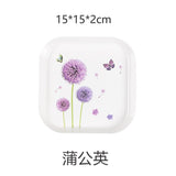 HULIANFU Spit Bones Bone Dish Household Melamine Plastic Dining Table Tray Dried Fruit Residue Snack Residue Dish Snack Dish Vinegar Dish