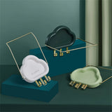 HULIANFU No-punch Basin Stand With Hooks Cute Cloud-shaped Storage Rack Multi-function Foldable Waterproof Bathroom Kitchen Organizer