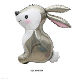 HULIANFU Jungle Cartoon Animal Balloon Rabbit Fox Penguin Hippo Tiger Crocodile Aluminum Foil Balloon Zoo Party Children  Toy