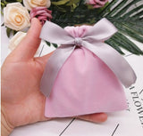 HULIANFU Velvet Gift Bags Jewelry Ribbon Sack 7x9cm 10x12cm 12x15cm pack of 50 Eyelashes Makeup Lipstick Drawstring Pouches