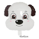 HULIANFU Jungle Cartoon Animal Balloon Rabbit Fox Penguin Hippo Tiger Crocodile Aluminum Foil Balloon Zoo Party Children  Toy