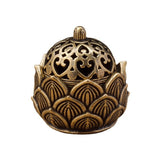 HULIANFU Retro Lotus Incense Burners Dragon Incense Holder Incense Burner Mini Sandalwood Censer Home Office Decor Decoration Craft