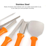 HULIANFU New 7 Piece Halloween Pumpkin Carving Tools Halloween Kids Pumpkin Carving Hand Tool Set Adults Professional Pumpkin Carving Kit