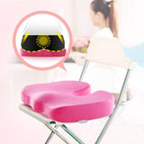 HULIANFU Travel Coccyx Seat Cushion Memory Foam U-Shaped Pillow For Chair Cushion Pad Car Office Hip Support Massage Orthopedic Pillow