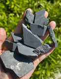 HULIANFU Raw Shungite Stone Raw Stones - Healing Crystals and Stones - Shungite Stone - Emf Protection Stones - Root Chakra Stones