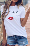 hulianfu Colorful Round Neck Print T-shirt