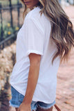 hulianfu Colorful Round Neck Print T-shirt