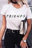 hulianfu Letter Print Loose T-shirt