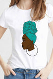 hulianfu Girl Round Neck Loose Short Sleeve Tops