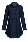 hulianfu hulianfu Loose Button Design 4 Colors Denim Dress（4 colors）