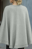hulianfu hulianfu Cape Loose Crew Neck Tops