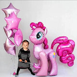 HULIANFU Pink Pony Horse Balloons Helium Unicorn Foil Balloon Kids Toys Wedding Birthday Baby Shower Animal Party Decoration Supplies