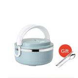 HULIANFU Microwave Stainless Steel Thermal Lunch Box Food Storage Box Travel Picnic Leakproof Lunch Box Students Work Adult Lunch Box