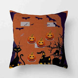 HULIANFU New Halloween Linen Pillowcase Cushion