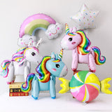 HULIANFU Pink Pony Horse Balloons Helium Unicorn Foil Balloon Kids Toys Wedding Birthday Baby Shower Animal Party Decoration Supplies