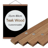 HULIANFU Magnetic DIY Wood Poster Hangers Frame Teak Pine Photo Hanging Kit for Pictures Canvas Prints Artwork Room Interior Home Decor
