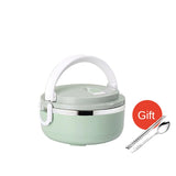 HULIANFU Microwave Stainless Steel Thermal Lunch Box Food Storage Box Travel Picnic Leakproof Lunch Box Students Work Adult Lunch Box