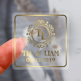 HULIANFU Thank You For Celebrating With Us Stickers With Gold, Silver or Rose Gold Foil, White Matte Round Stickers, Wedding Stickers