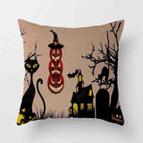 HULIANFU New Halloween Linen Pillowcase Cushion