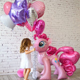 HULIANFU Pink Pony Horse Balloons Helium Unicorn Foil Balloon Kids Toys Wedding Birthday Baby Shower Animal Party Decoration Supplies