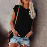 Solid Tops Tee Shirts Women Pocket T-shirt Summer Casual O-neck Loose T Shirt Short Sleeve Female Soft Tops mujer camisetas