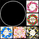 HULIANFU Round Wedding Arch Balloon Stand Holder Bow Of Birthday Party Decor Baby Shower Balloon Arch Circle Stand Background Decoration