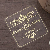 HULIANFU Thank You For Celebrating With Us Stickers With Gold, Silver or Rose Gold Foil, White Matte Round Stickers, Wedding Stickers